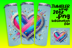 20oz Sublimation Design Download , Heart Product Image 1