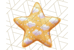 Cute Puffy Star Clipart PNG, 3D Glossy Pastel Stars Clip Art Product Image 3