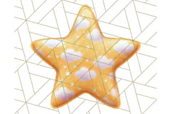 Cute Puffy Star Clipart PNG, 3D Glossy Pastel Stars Clip Art Product Image 3