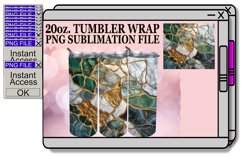 Radiant Reflections: Golden Landscape Tumbler Wrap 20oz Product Image 1