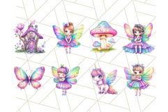 Pastel Fairy Clip Art PNG With Glitter, Rainbow Fairy Png Product Image 7
