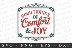 Good Tidings Of Comfort &amp; Joy Svg | Christmas svg Product Image 1
