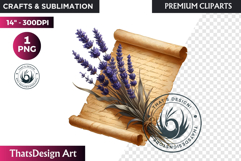 Lavender Clipart PNG, French Country Botanical sublimation Product Image 1