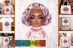 Vibrant TOTE BAG Gift PNG, Afro Girl Product Image 1