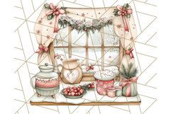 Christmas Cottagecore Kitchen Clipart PNG, Holiday Decor Product Image 3