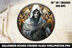 Halloween Stained Glass Sublimation PNG | Ghost Product Image 1