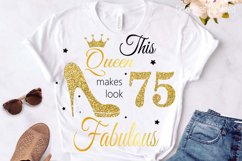 75th birthday svg, Queen Birthday 75th Svg, 75th Birthday sv Product Image 2