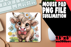 LUMINOUS MOUSE PAD CREATIVE PNG, Cute Cow Product Image 1