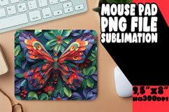 Dreamy Spring Butterfly Sublimation Mouse Pad - 3D Design Product Image 1