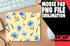 Sublimation Mouse Pad Design Watercolor Boho Blooms Product Image 1
