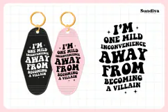 Snarky Quote Motel Keychain SVG | One Mild Inconvenience Product Image 3