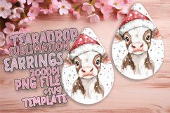 Charming Teardrop Earrings Template for DIY , Christmas Wate Product Image 1