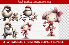 Whimsical Christmas Clipart | Cute Festive Holiday PNG Product Image 1