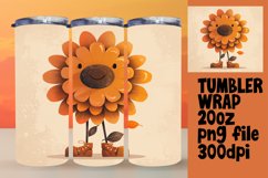 Radiant Retro Blossoms: Smiling Flowers Sublimation Product Image 1