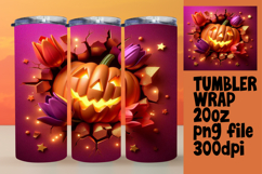 DYNAMIC 20oz Tumbler Artwork , 3D Pumpkin Product Image 1
