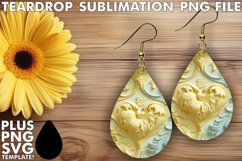 Vibrant Abstract Teardrop Earrings PNG Product Image 1