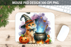 Watercolor Cat Mouse Pad Sublimation - Animal PNG Product Image 1