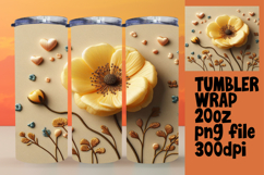 BOLD 20oz Sublimation Design , 3D Flower Product Image 1