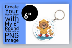 Bright Round Design Sublimation Template , Cute Bear Product Image 1