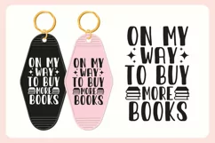 Book Lover Motel Keychain SVG | Buy More Books Product Image 3