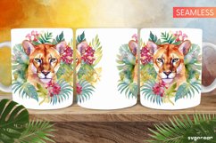 Embroidery Puma Mug | 11 oz | Sublimation Product Image 1