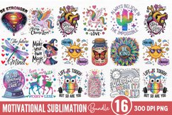 Motivational Sublimation Quotes Bundle PNG Product Image 1