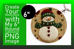 Creative Circle PNG Keychain Artwork , Snowman Product Image 1