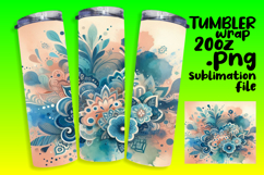 Dynamic 20oz Tumbler Design , Watercolor Patter Product Image 1