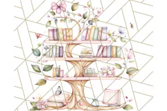 Bookish Fairy PNG Clipart, Whimsical Reading Elements Png Product Image 3