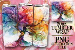 Vibrant Chic Enchanting Floral Tumbler Wrap: 20oz Sublimatio Product Image 1