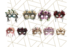 Vintage Garden Masquerade Floral Eye Mask PNG Clipart Product Image 3