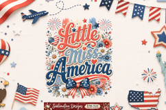 Little Miss America Sublimation Design,America Sublimation Product Image 2
