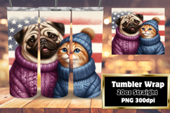 Customizable 20oz Tumbler File , Dog and cat Product Image 1