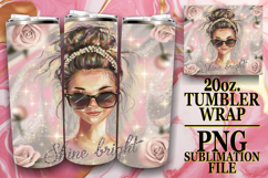 Vibrant dreams 20oz tumbler wrap, Woman Product Image 1