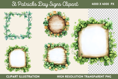 St Patricks Day Signs Clipart PNG Product Image 1