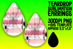 Dynamic Teardrop Earrings Template Art , Halloween Product Image 1