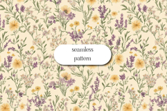 Vintage Wildflower Seamless Pattern Botanical Print Product Image 1