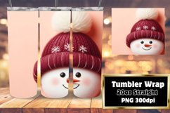 Vibrant Tumbler Design Download , Snowman Product Image 1