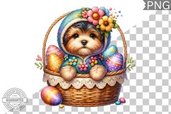 Easter Dog Sublimation - Easter Clipart PNG Design Product Image 1