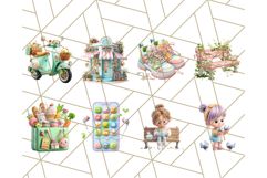 Kawaii City Girl PNG Clipart, Soft Dreamy Style Clip Art Product Image 7