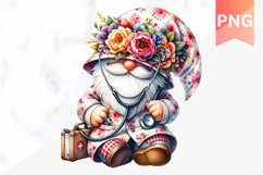 Floral Nurse Gnome Sublimation - Nurse Gnome Sublimation Product Image 1