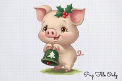 Woodland Christmas Watercolor Clipart PNG Product Image 1