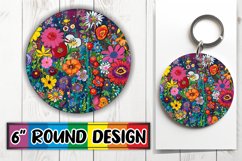 Springtime Floral Design Keychain &amp; Coaster Assortment Product Image 1