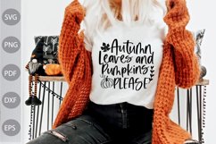 Autumn SVG Cut Files/ Autumn Leaves and Pumpkins Please SVG Product Image 2