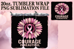 Joyful Adventures 20oz tumbler wrap, Breast Cancer Product Image 1