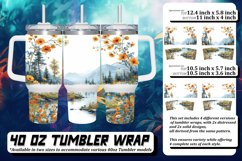 Floral Delight Watercolor Tumbler Design Product Image 1