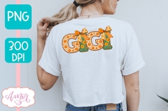 Fall Gigi sublimation PNG, Fall shirt front and back PNG Product Image 5