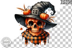 Halloween Skull Sublimation - Clipart PNG Design Product Image 1