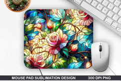 Flowers Mouse Pad Sublimation, Summer Mouse Pad PNG Product Image 1