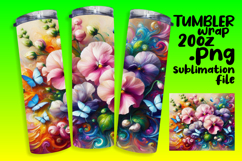 TRENDY 20oz Sublimation Artwork , Flowers Product Image 1